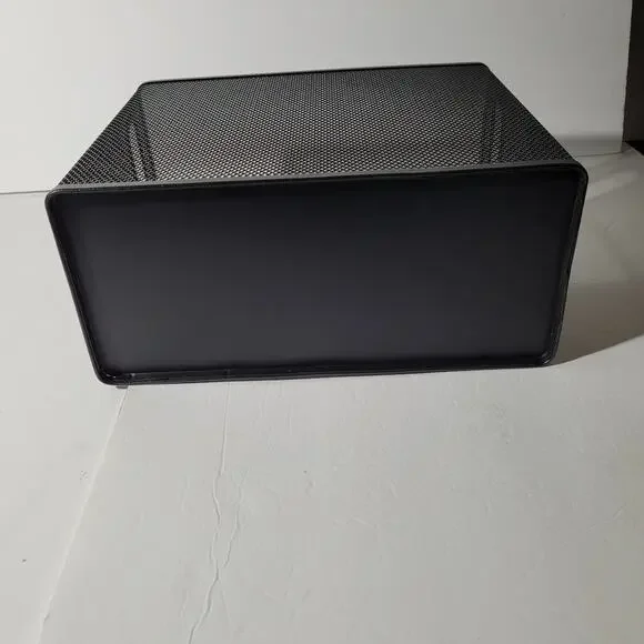 Black Metal Mesh Storage Basket with Handles - 10x12x6 - Picture 3 of 10